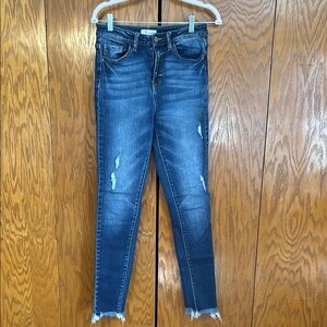 KanCan Blue Skinny Distressed Jeans